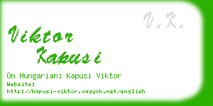 viktor kapusi business card